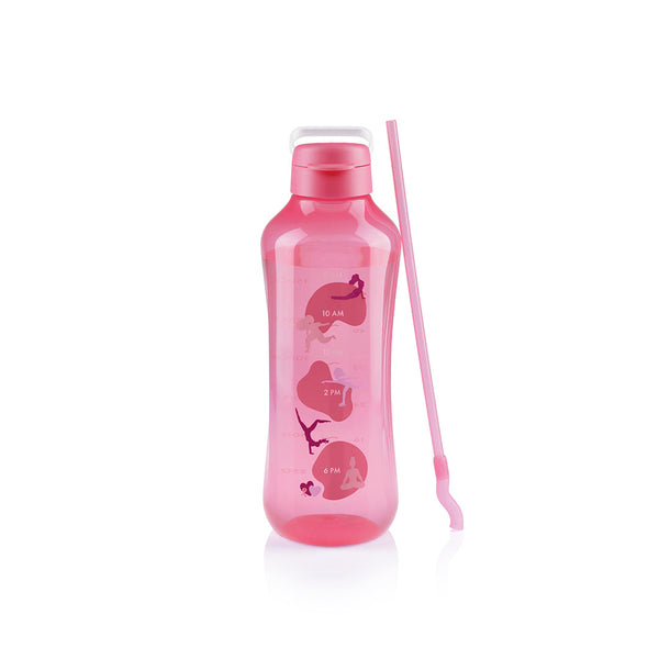 AquaVibe (1) 2L with handle & straw - Pink October